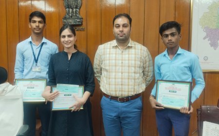 राजस्थान मिशन 2030 के अंतर्गत निबंध प्रतियोगिता के विजेताओं का सम्मान