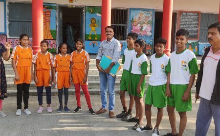 तीन छात्र-छात्राओं का उच्च प्राथमिक विद्यालय राज्य स्तरीय एथेलेटिक्स  में चयन