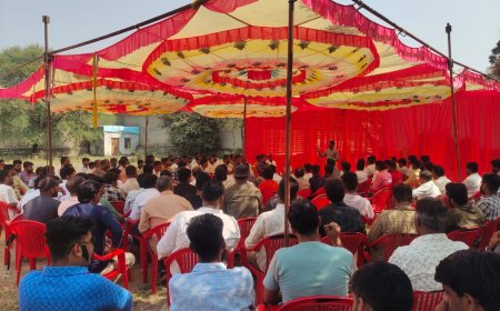 विधायक चंद्रभान सिंह अक्या के समर्थन में निम्बाहेड़ा मे  सभा  