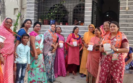 भाजपा प्रत्याशी कृपलानी के पक्ष में प्रचार के लिए महिला मोर्चा ने संभाला मोर्चा