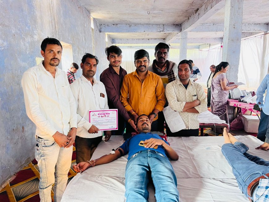 श्रीराम जन्मभूमि मंदिर की प्राण प्रतिष्ठा के  अवसर पर हुआ 200 यूनिट रक्तदान