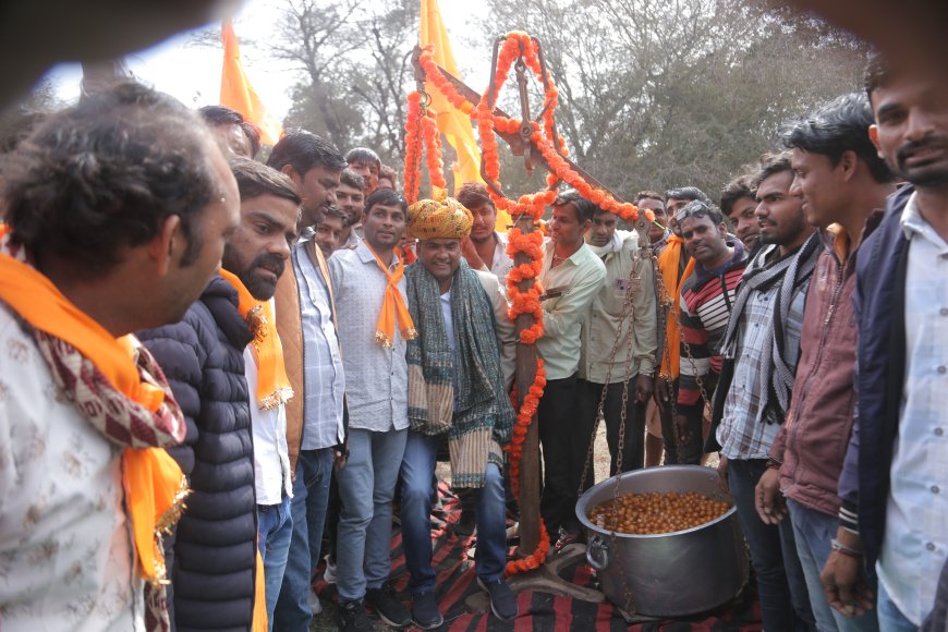 बिछौर व नाल ग्राम में किया   विधायक आक्या का स्वागत