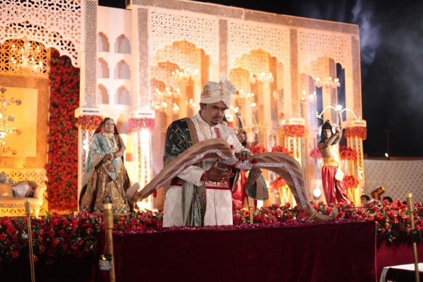 यहां पर हुई अनूठी शादी, पहले धनुष तोडा फिर जयमाला डाली