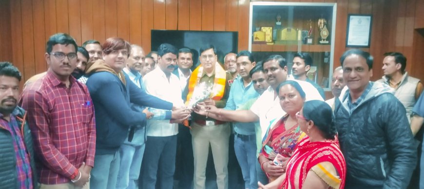 राजस्थान ब्राह्मण महासभा  ने किया चित्तौड़गढ़ एसपी  का स्वागत 