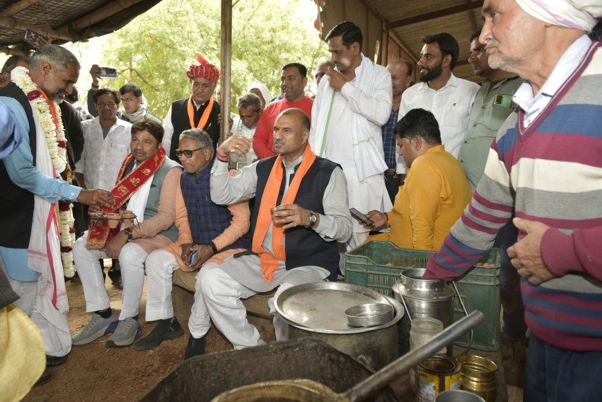 दौसा जिले की ग्राम पंचायत घुमाणा में घर जाकर  लाभार्थियों से किया संवाद, मोदी सरकार की जनकल्याणकारी योजनाओं के पत्रक बांटे, स्टीकर लगाए 