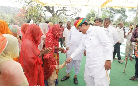 आंजना के स्वागत में पलक फावड़े बिछा दिए