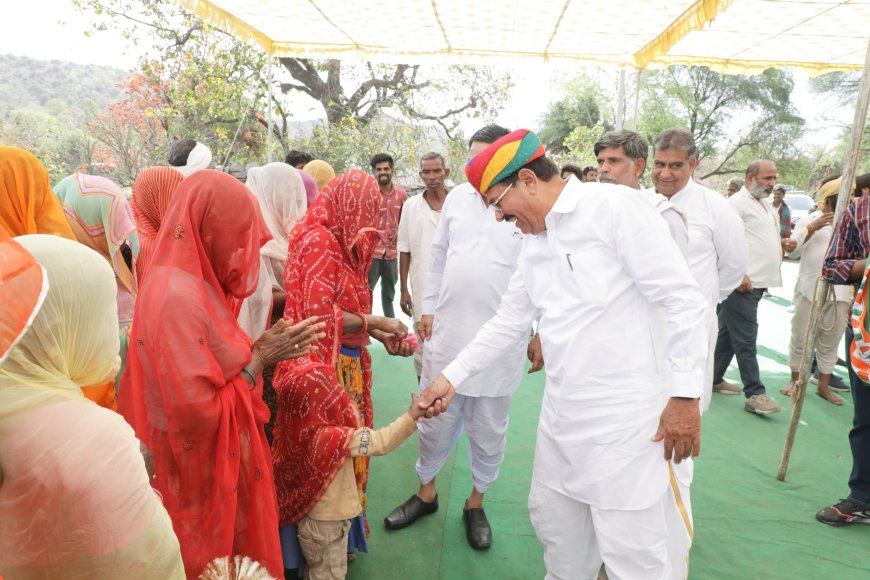 आंजना के स्वागत में पलक फावड़े बिछा दिए