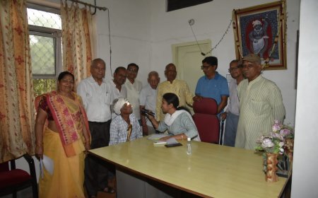 13 गांव से आए 35 रोगियों के आंखों की निशुल्क जाच