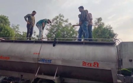 विजिलेंस टीम ने संयंत्र में आने वाले बीएमसी दुग्ध परिवहन टैंकरों की जांच