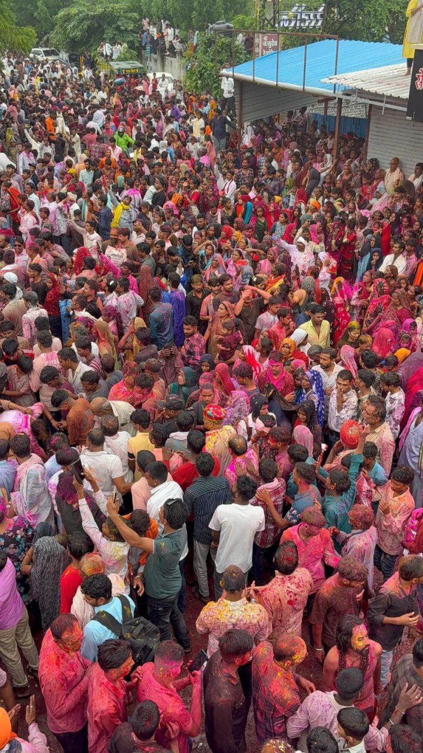 जलझूलनी एकादशी पर 450 किलो चांदी के रथ पर विराजमान हुए सांवलियाजी सेठ