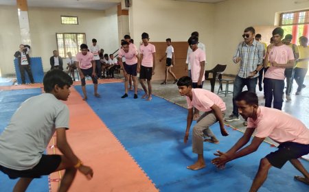 ध्वजारोहण के साथ आरम्भ हुई दृष्टिबाधित विद्यार्थियों की राज्य स्तरीय “कबड्डी” प्रतियोगिता