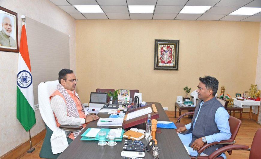 विधायक चंद्रभानसिंह आक्या ने मुख्यमंत्री भजनलाल शर्मा से की शिष्टाचार भेंट