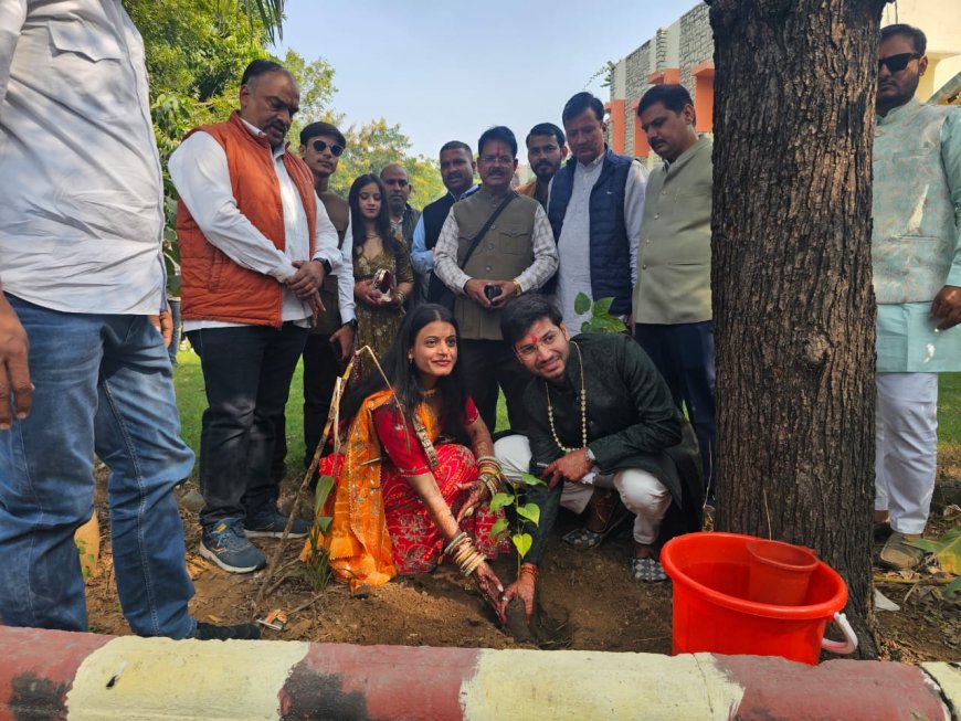 विवाह समारोह में अनूठी पहल : दांपत्य जीवन की शुरुआत पौधारोपण से