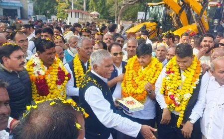 नव मनोनीत कांग्रेस पदाधिकारियों का पूर्व राज्यमंत्री सुरेंद्रसिंह जाड़ावत के नेतृत्व में भव्य स्वागत