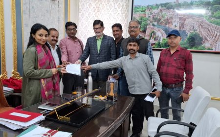 पत्रकार को जान से मारने की धमकी देने के विरोध में चित्तौड़गढ़ ईकाई ने दिया ज्ञापन