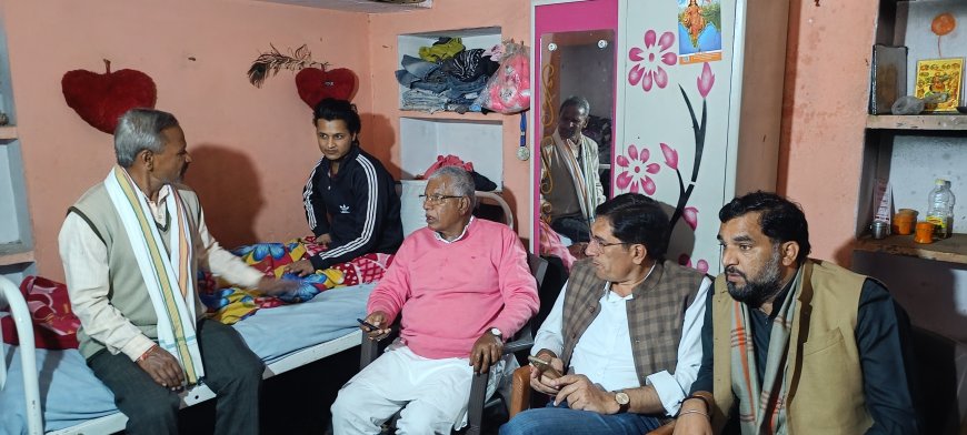 पूर्व राज्यमंत्री सुरेंद्रसिंह जाड़ावत ने घायल सूरज माली से की मुलाकात, शीघ्र स्वास्थ्य लाभ की कामना