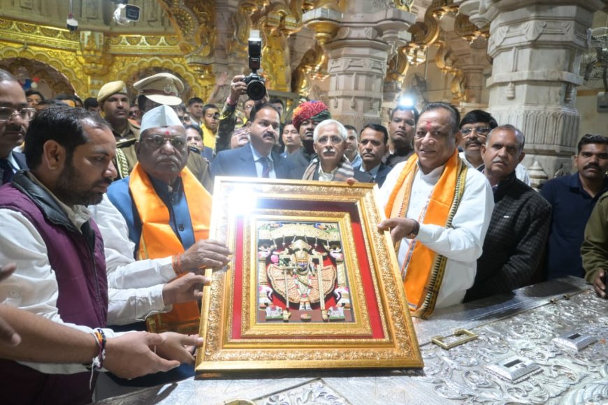 राज्यपाल श्री हरिभाऊ बागड़े ने श्री सांवलिया सेठ के दर्शन  किए