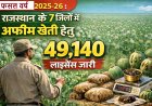 फसल वर्ष 2025-26 : राजस्थान के 7 जिलों में अफीम खेती हेतु 49,140 लाइसेंस जारी