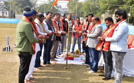 सनातन गौरव समिति द्वारा श्रीमद् भागवत कथा को लेकर भूमि पूजन संपन्न