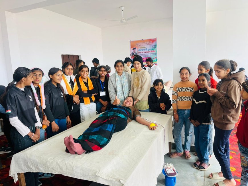 शहीद राधेश्याम गुर्जर की पुण्यतिथि पर उमड़ा जनसैलाब,नगरी में रक्तदान से गूंजा देशभक्ति का स्वर 116 यूनिट रक्त संग्रह