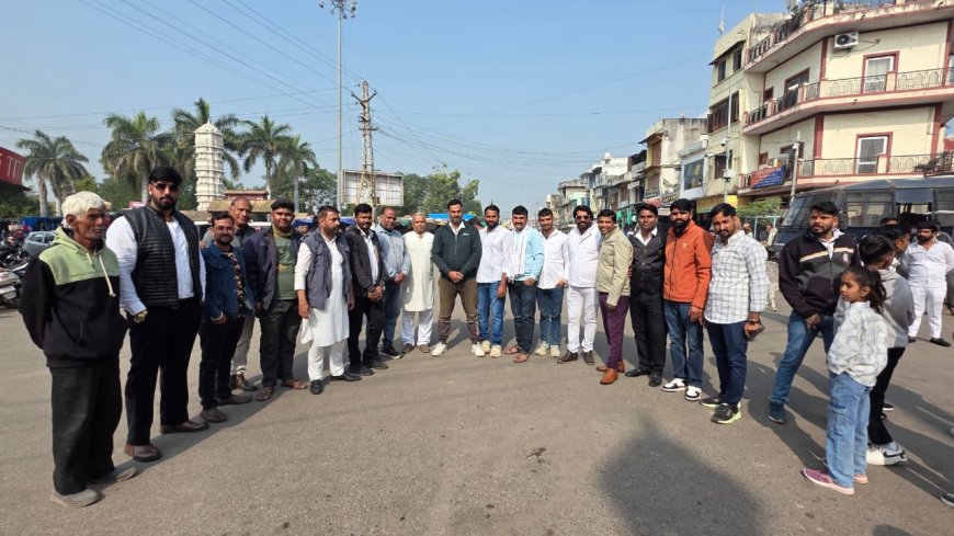 श्री बजरंग सेवा समिति ने किया वैष्णव बैरागी समाज की शोभायात्रा का स्वागत